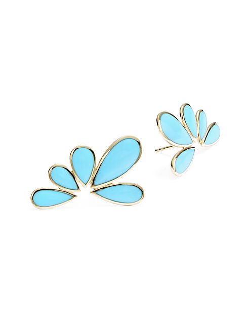 IPPOLITA - 18K Polished Rock Candy Multi-Size Turquoise Stud Earrings