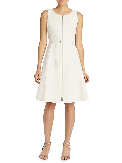 Lafayette 148 New York - Coralie Zip-Front Belted Dress