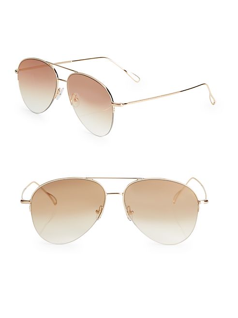 Kyme - Stevie 59MM Mirrored Aviator Sunglasses