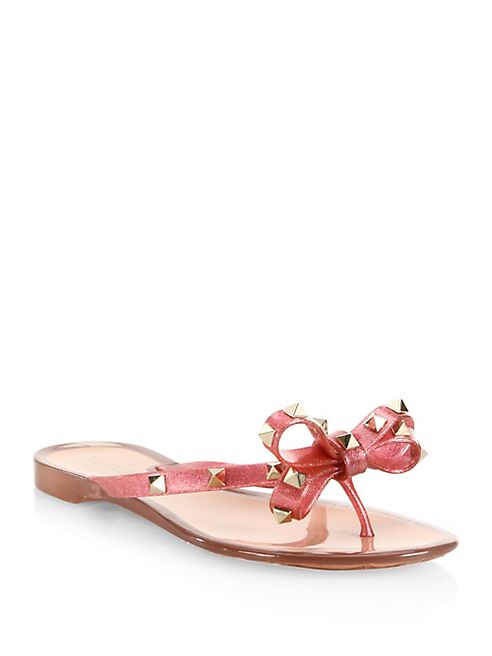 Valentino - Rockstud Jelly Thong Sandals