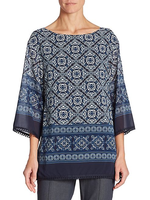 St. John - Jaipur Printed Top