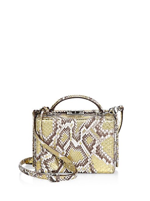 Mark Cross - Grace Metallic Python Shoulder Bag