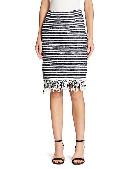 St. John - Knit Fringe Skirt