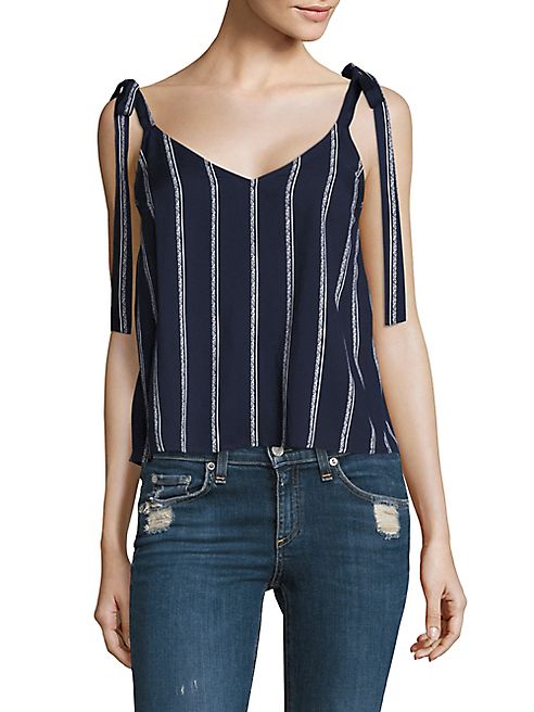 Splendid - Striped Tie-Shoulder Top