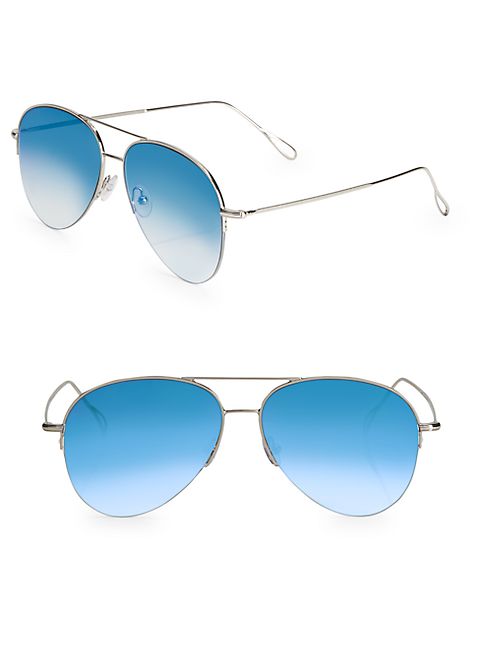 Kyme - Stevie 59MM Mirrored Aviator Sunglasses