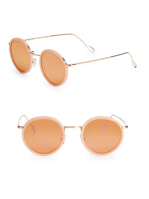 Kyme - Matti 46MM Round Mirrored Sunglasses