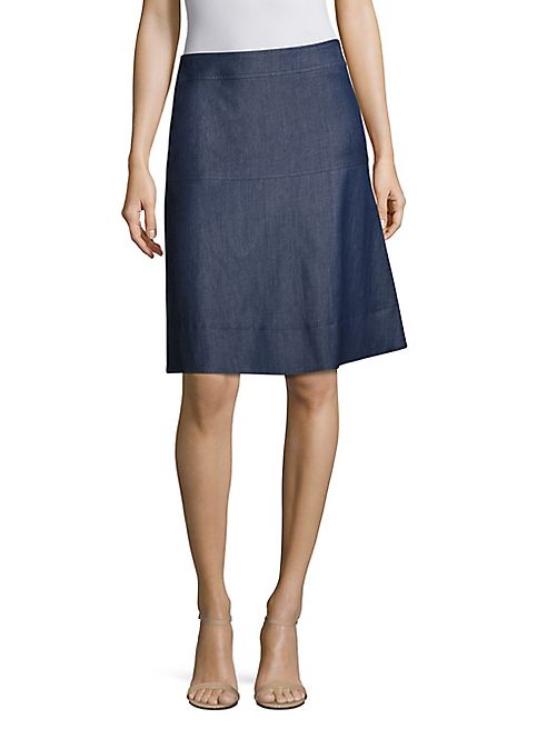 BOSS - Malrehna Chambray A-Line Skirt