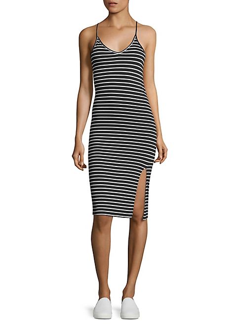 Stateside - Lace-Up Striped Dress