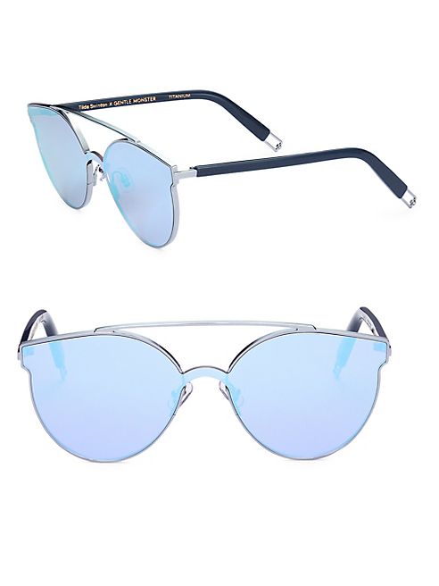 Gentle Monster - Tilda Swinton X Gentle Monster Trick Of The Light 61MM Mirrored Sunglasses