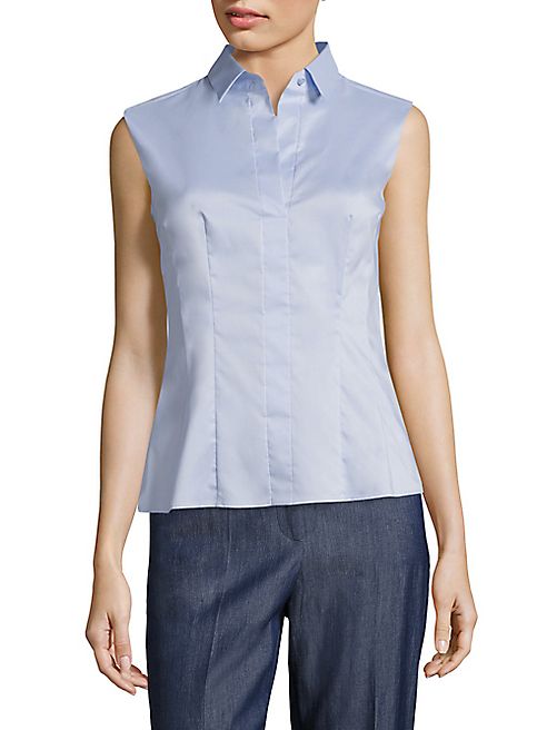 BOSS - Bashiva Sleeveless Poplin Blouse