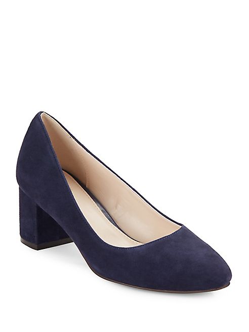 Cole Haan - Justine Suede Block Heel Pumps