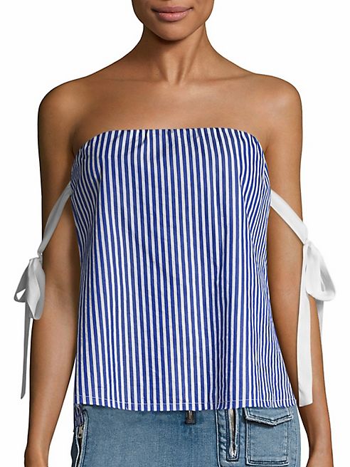 RtA - Josephine Striped Strapless Top