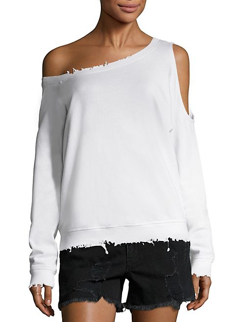 RtA - Willow One-Shoulder Cutout Sweatshirt