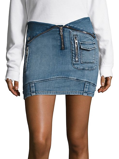 RtA - Disele Denim Moto Skirt