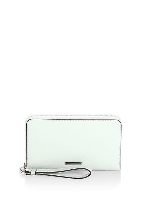 Rebecca Minkoff - Whipstitch Stud Leather Wristlet