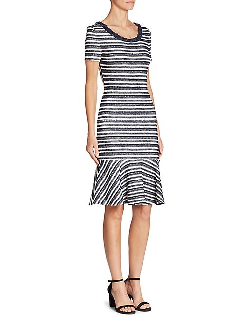 St. John - Striped Knit Dress