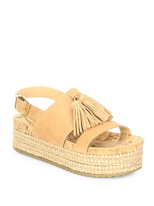 Schutz - Monica Suede Platform Espadrille Sandals