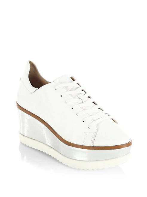 Schutz - Borana Leather Flatform Sneakers