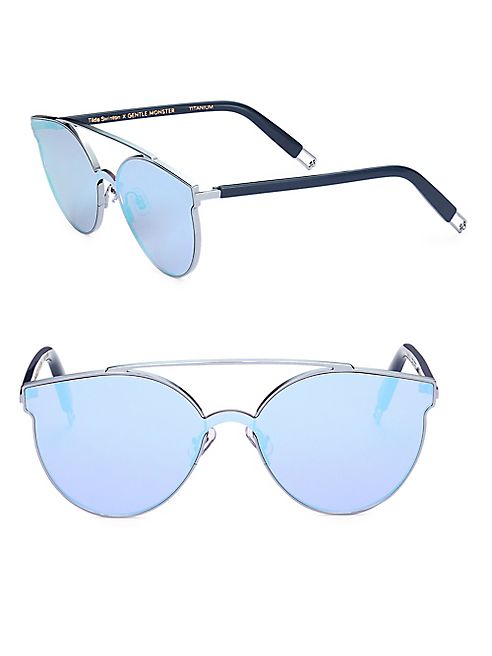 Gentle Monster - Tilda Swinton X Gentle Monster Trick Of The Light 61MM Mirrored Sunglasses