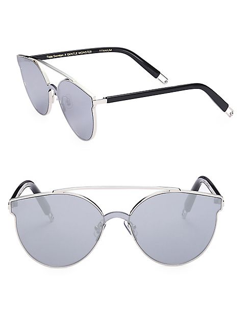 Gentle Monster - Tilda Swinton X Gentle Monster Trick Of The Light 61MM Mirrored Sunglasses