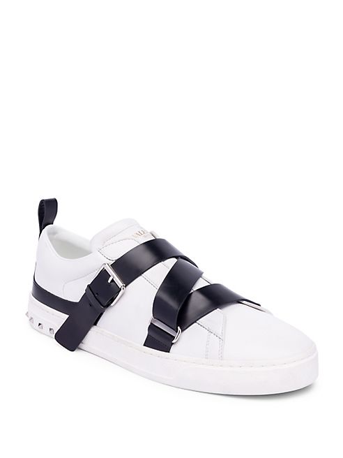 Valentino - X Strap Leather Low-Top Sneakers