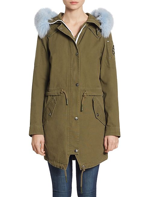 Moose Knuckles - Mainville Fox Fur-Trim Canvas Parka