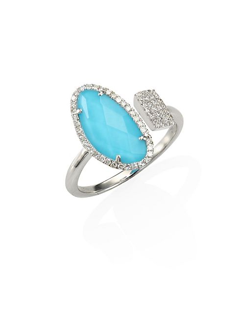 Meira T - Diamond & Turquoise Doublet Ring