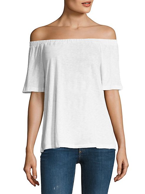 SUNDRY - Heathered Off-the-Shoulder Top