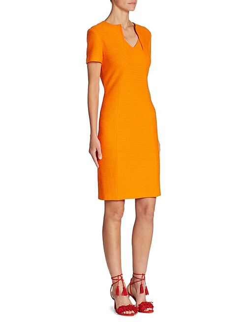 St. John - Short Sleeve V-Neck Dress