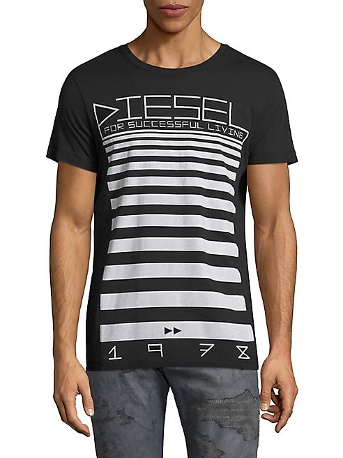 Diesel - Diego Striped Graphic Tee