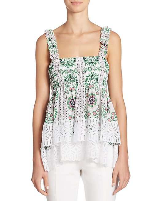 Tory Burch - Tiered Silk Georgette Top