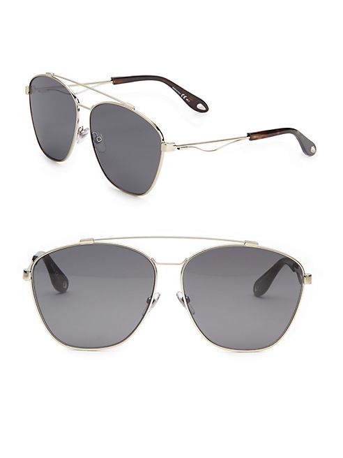 Givenchy - 65MM Double-Bridge Aviator Sunglasses