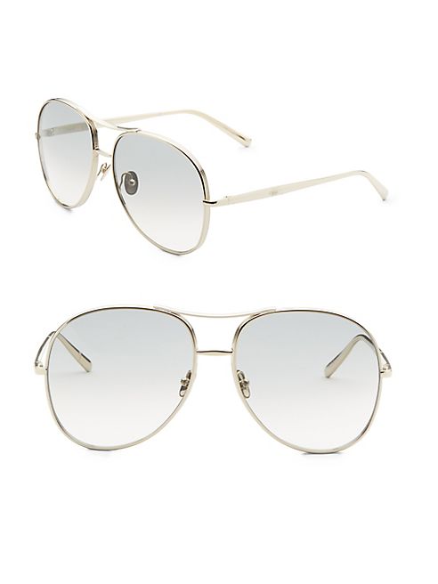 Chloé - Nolla 61MM Oversize Square Aviator Sunglasses