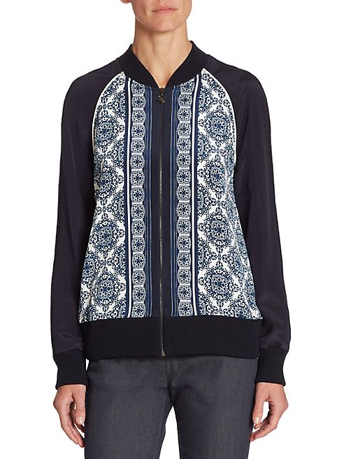 St. John - Kali Printed Bomber Jacket