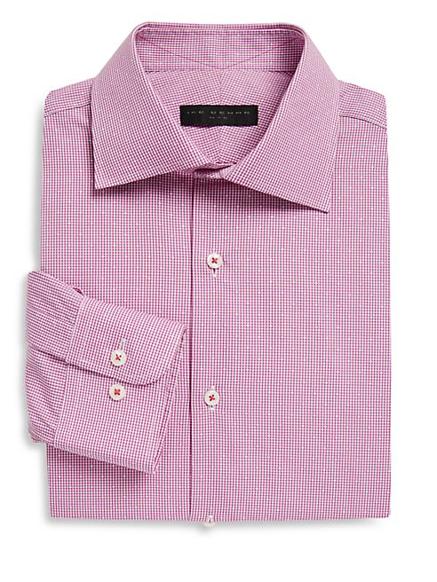 Ike Behar - Regular-Fit Gingham Pickstitch Cotton Dress Shirt