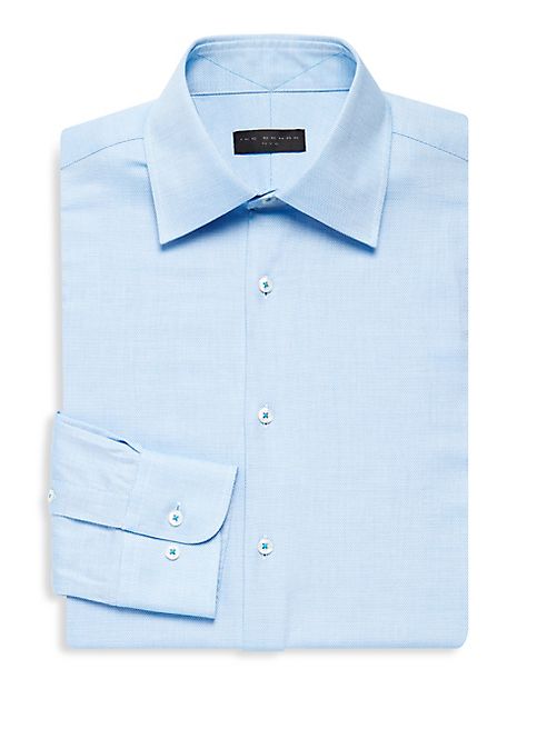 Ike Behar - Slim-Fit Textured Dress Shirt