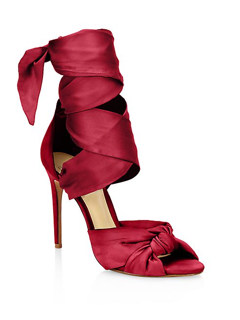 Alexandre Birman - Katherine Silk Ankle-Wrap Sandals