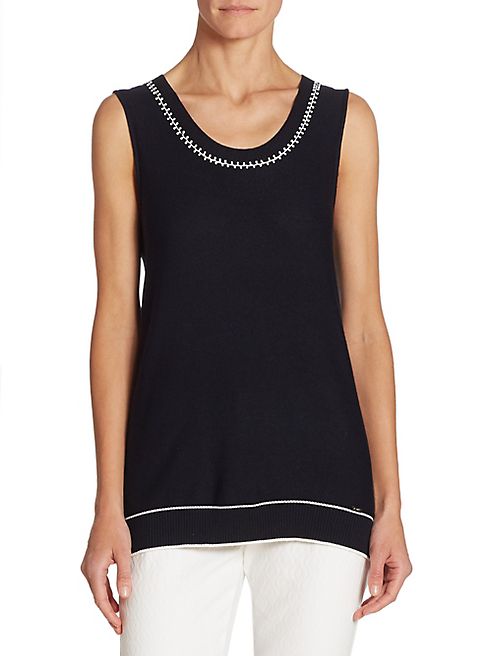 St. John - Knit Scoopneck Top