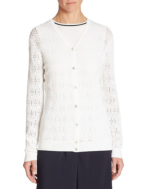 St. John - Knit V-Neck Cardigan