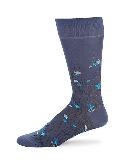 Marcoliani - Graphic Knitted Cotton Socks