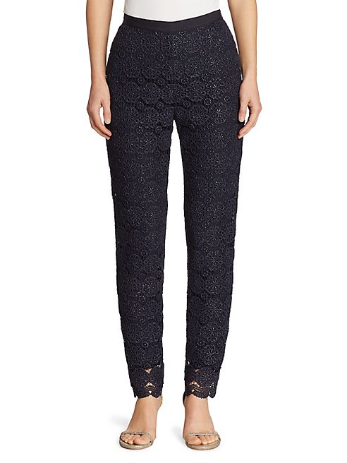 St. John - Emma Lace Cropped Pants