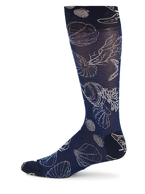 Marcoliani - Graphic-Print Cotton Socks