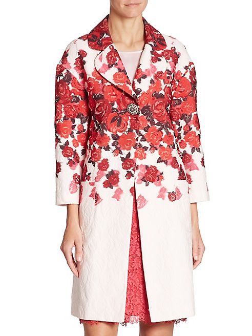 St. John - Floral Jacquard Jacket