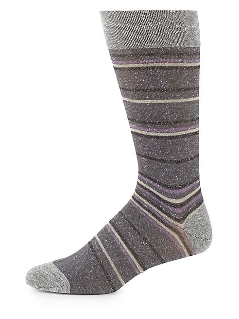 Marcoliani - Striped Linen & Cotton Socks