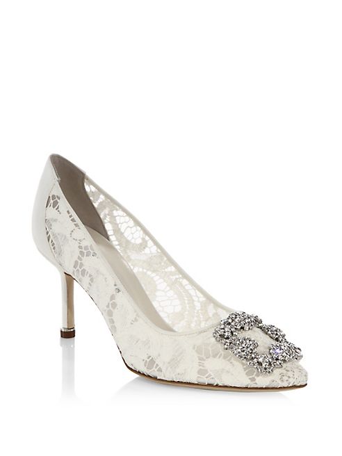 Manolo Blahnik - Hangisi 70 Lace Pumps