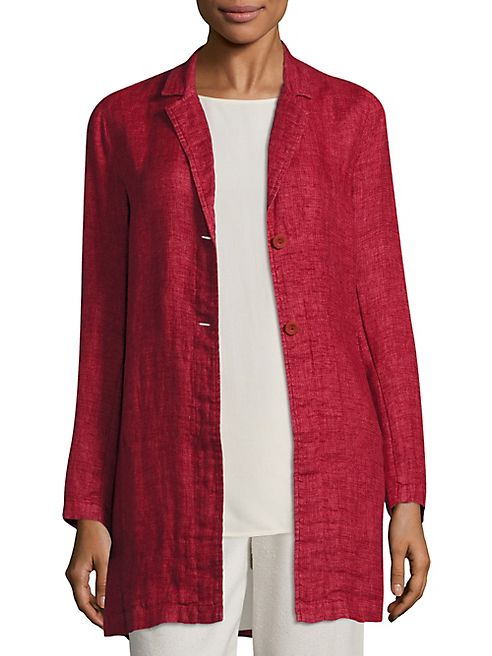 Eileen Fisher - Organic Linen Long Jacket