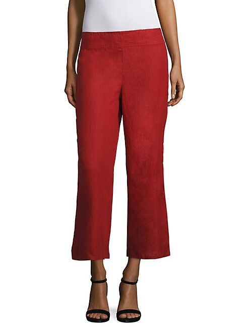 Eileen Fisher - Organic Linen Cropped Wide-Leg Pants