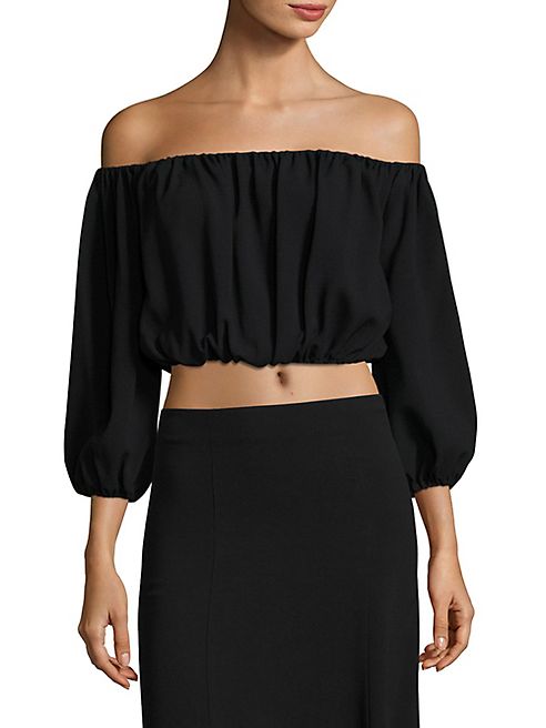 Theory - Waleska Rosina Off-The-Shoulder Cropped Top