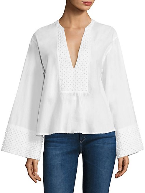 Theory - Matara Popcorn Cotton Blouse