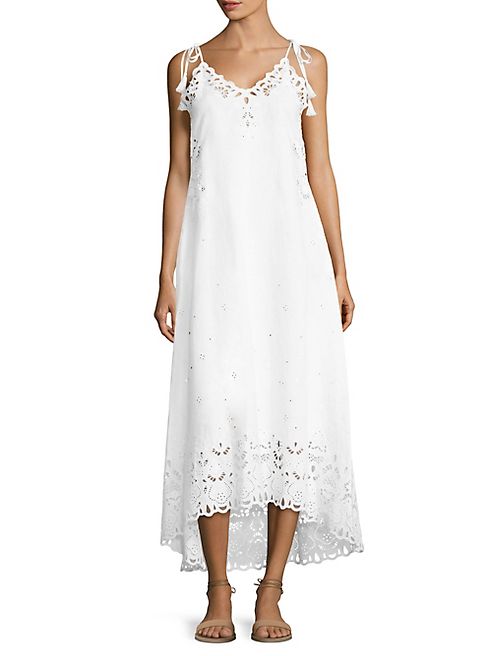 Theory - Taytee Eyelet Midi Dress